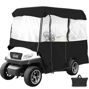 VEVOR 4 Passenger Golf Cart Cover Driving Enclosure Waterproof Person Roll-up Door
