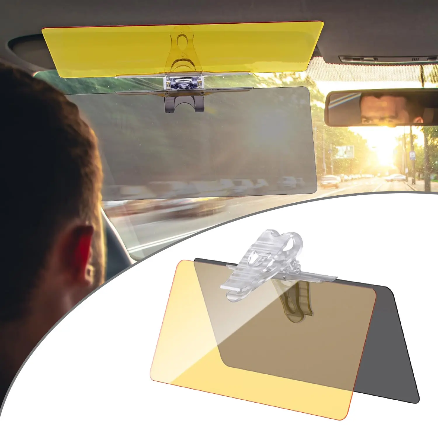 Sun Visor Extender For Cars-Glare Reflect Light Sun Visor Anti-Ultraviolet Business Vehicle Automobile Suppliesused Both Day and Night Plastic for Vehicles Sunshade