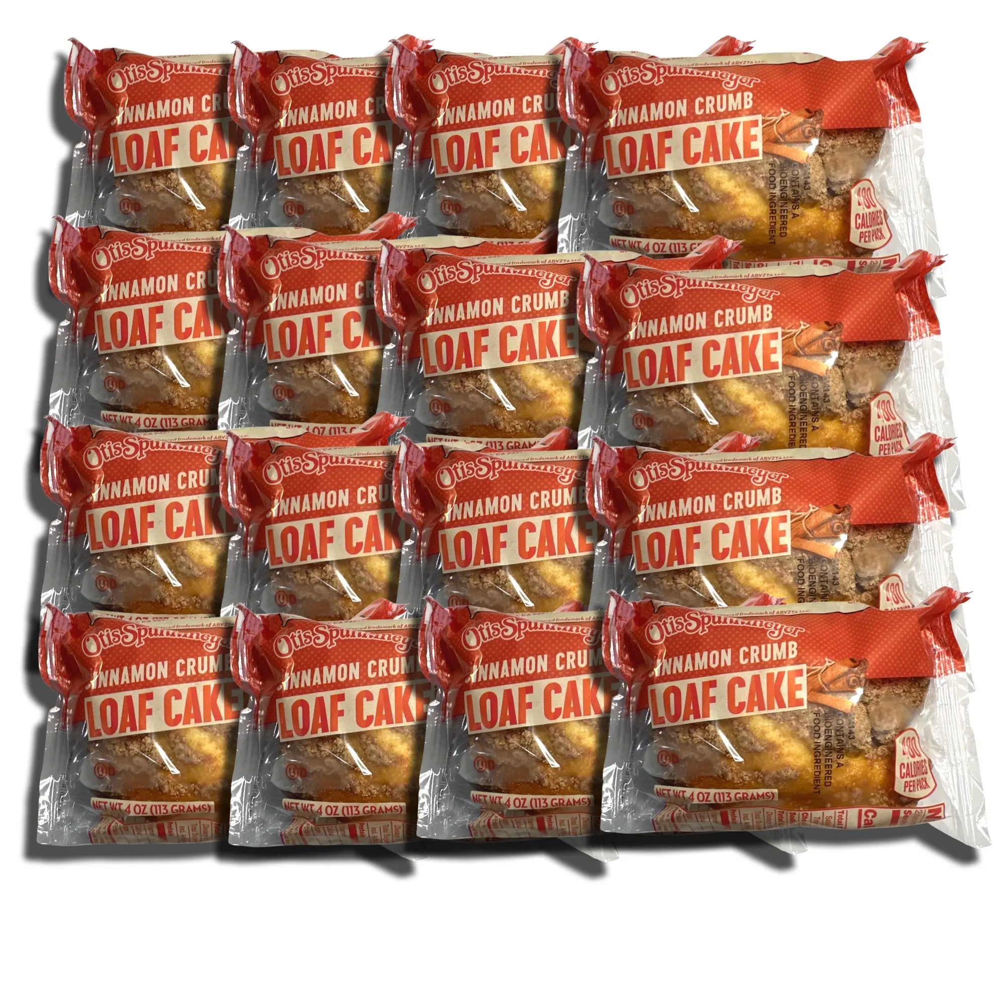 Otis Spunkmeyer Individually Wrapped Cinnamon Cake Crumb Loaf, 4 Oz, 12 Count