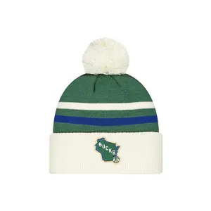 New Era 2025-26 City Edition State Milwaukee Bucks Pom Cuff Knit Hat