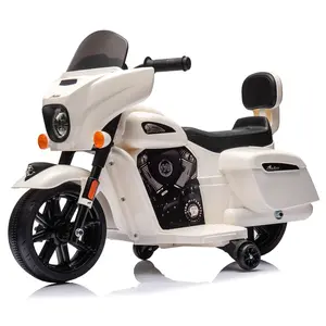 【Christmas Gift】White 6V Licensed Ride On Motorcycle For Kids Toddlers With Music Headlight Electric Dirt Bike Ages 18 Months To 5 Years White