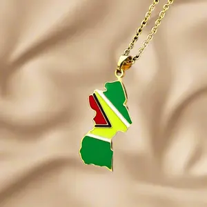 Guyana Map Necklace
