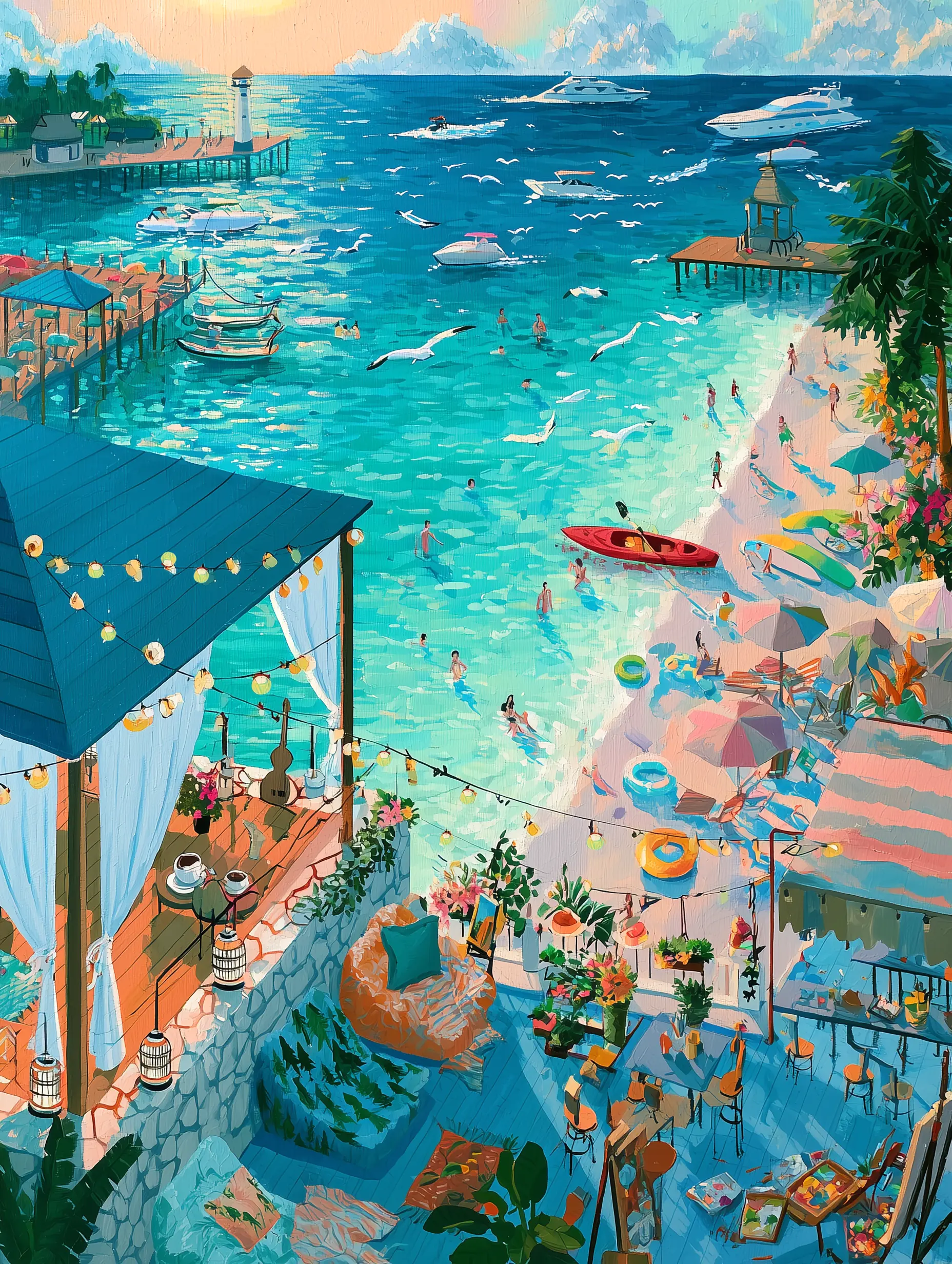 1000 Piece Jigsaw Puzzle for Adults | Premium Thick Cardboard | Challenging & Relaxing Family Game | Beautiful Home Decor & Gift | Tropical Beach | Summer Coastal Scene