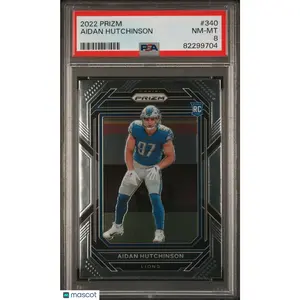 2022 PANINI PRIZM FOOTBALL #340 AIDAN HUTCHINSON ROOKIE RC NM-MT PSA 8