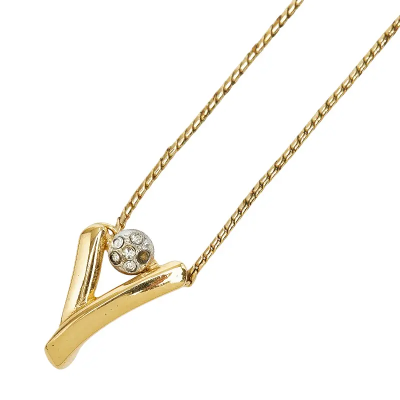 Pre-owned Yves Saint Laurent Gold-plated Small Leather Goods Saint Laurent Pendant Necklace