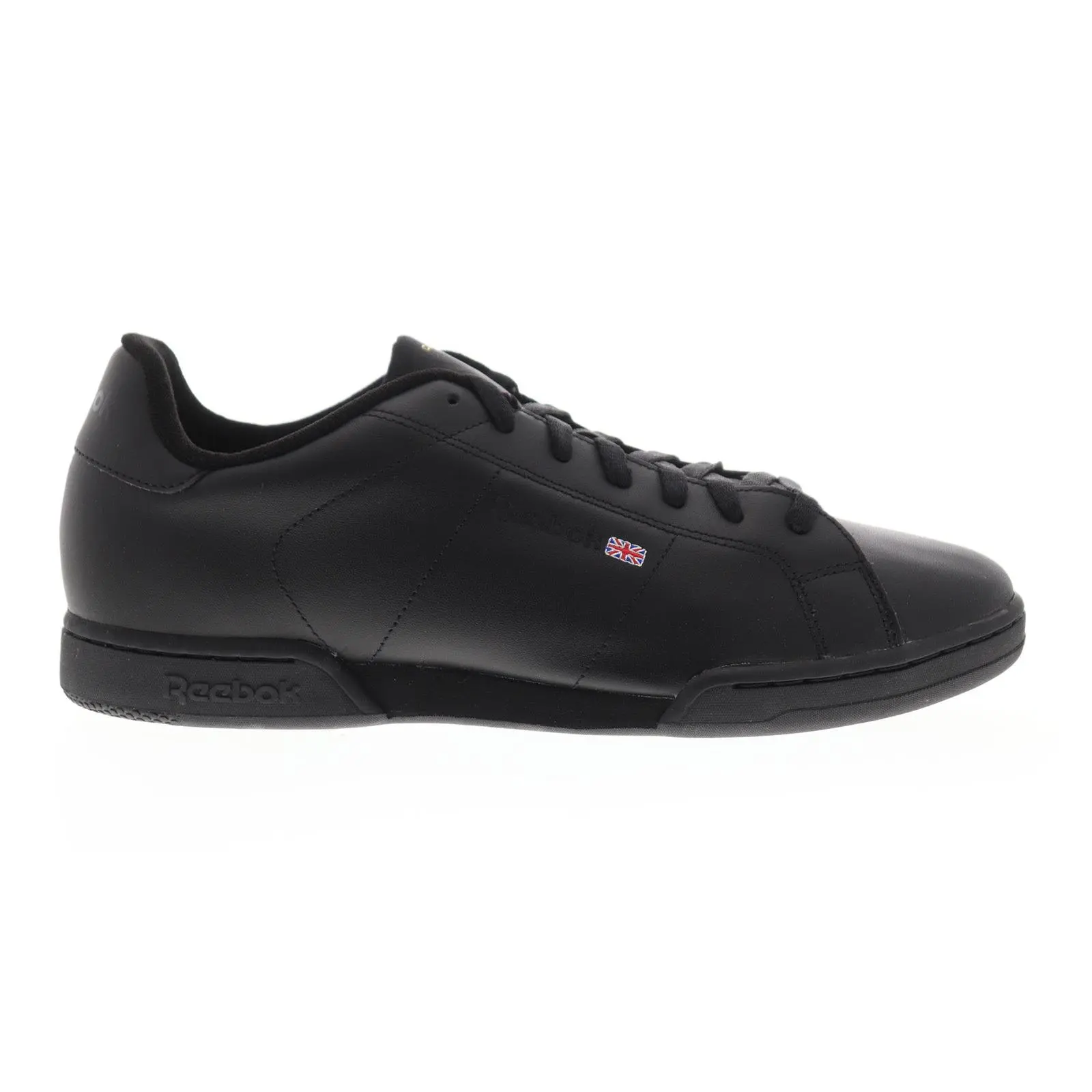 Reebok NPC II 6836 Mens Black Leather Casual Lifestyle Sneakers Shoes