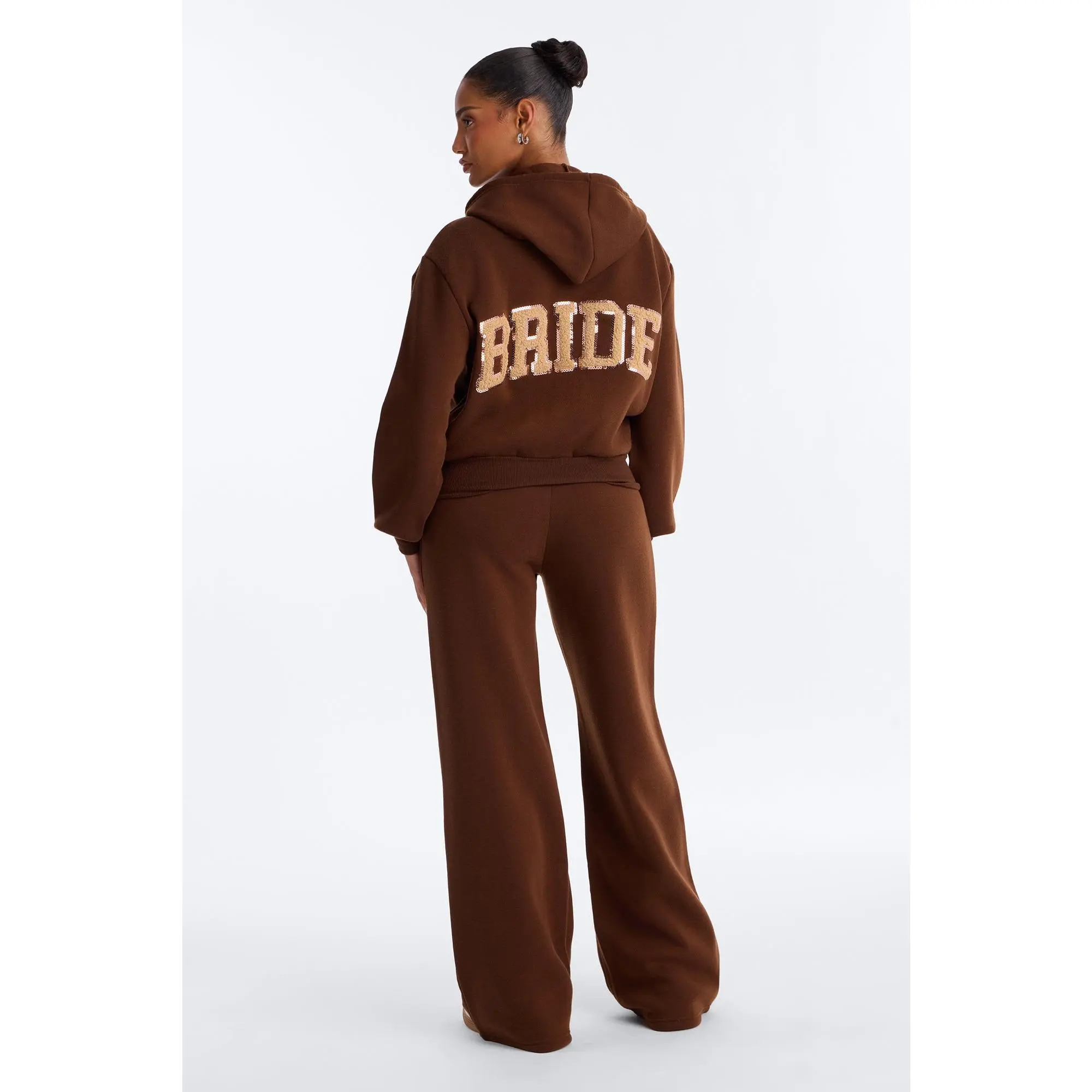 Bride To Be Fleece Pant Set - Brown/combo