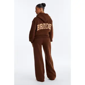 Bride To Be Fleece Pant Set - Brown/combo
