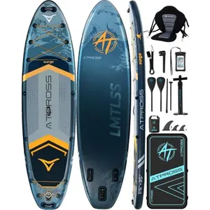 [Summervibes] 11'6"×35" Inflatable Stand Up Paddle Board, 450LBS Capacity, Premium SUP with Kayak Seat for Paddling, Fishing, Yoga & Kayak, Wide Non-Slip Deck, Double-Ended Paddle, Two-Way Pump & Full Accessories outdoorfun