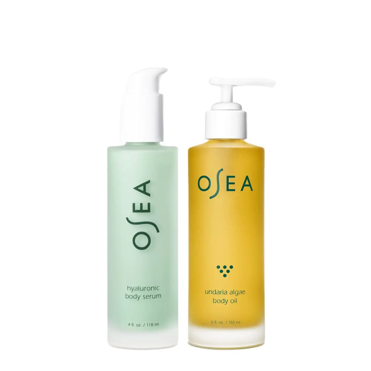 OSEA Body Hydration Heroes - Full Size Hyaluronic Body Serum & Undaria Algae Body Oil Set for Hydrating & Moisturizing Skin with Seaweed & Hyaluronic