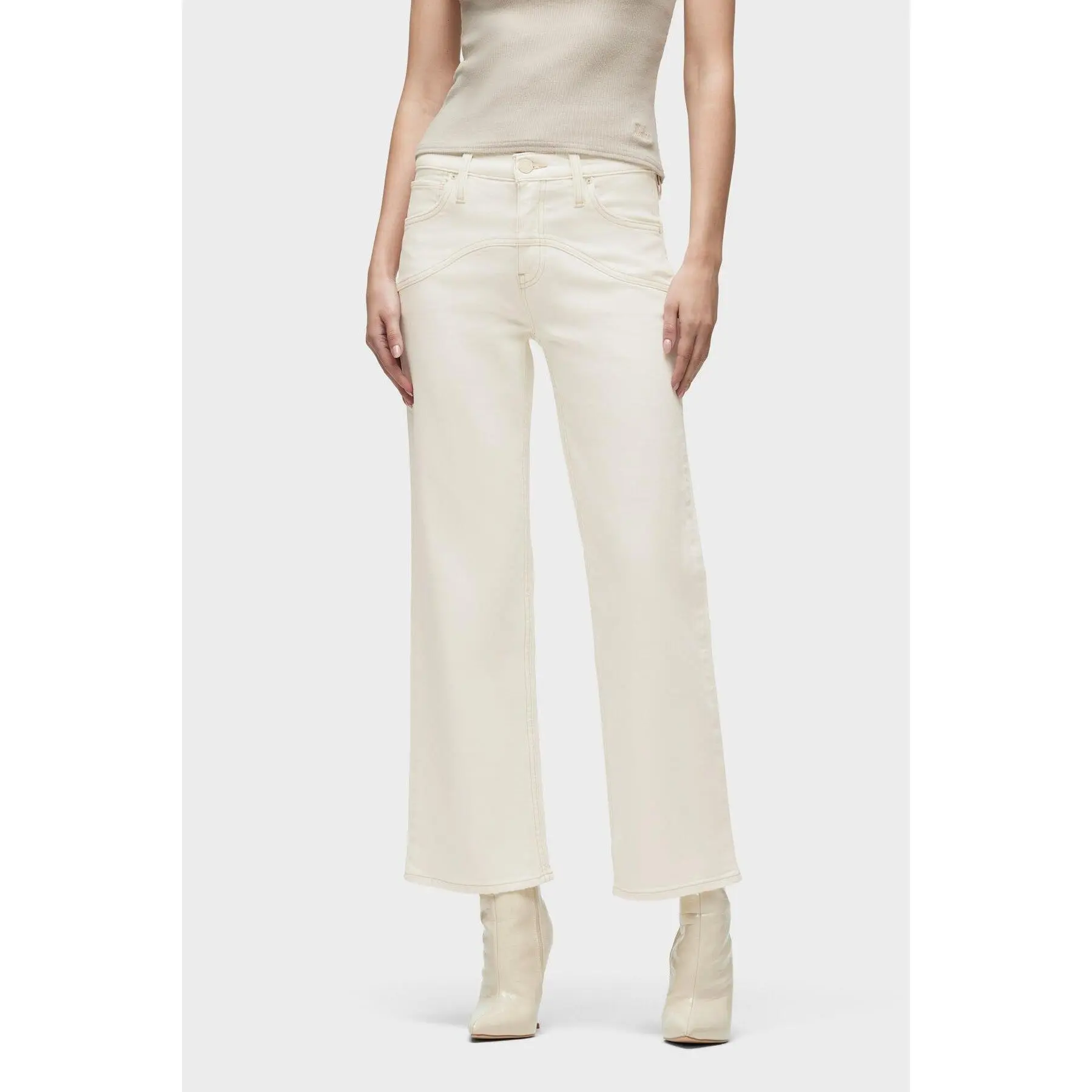 Rosie High-Rise Front Yoke Wide Leg Ankle Jean