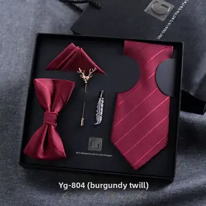 High-end tie set gift box for wedding groom, formal and casual bow ties, gift for men, Valentine's Day present