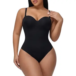 COOSHAPE Bodysuit for Women Tummy Control Seamless Shapewear Full Body Shaper Corset Double Lined Thong Body Suits Going Out Jumpsuit Tops