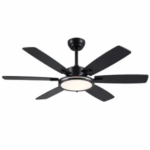 52 in Downrod Ceiling Fan with Light Quiet DC Motor Reversible Airflow 6 Speed Smart App and Remote Control 3 CCT Dimmable LED Indoor and Covered Outdoor