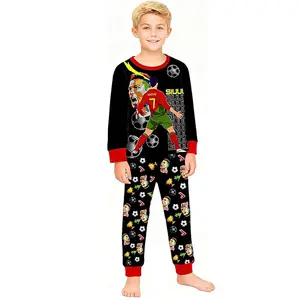 Kids Boys Pyjamas No.7 Fans Sleeping Pjs Set NO.7 Inspired Football Long Sleeves Tops and Pants 2pcs Pajama Sets Ronaldo Nightwear Sleepsuit 6-14 Years