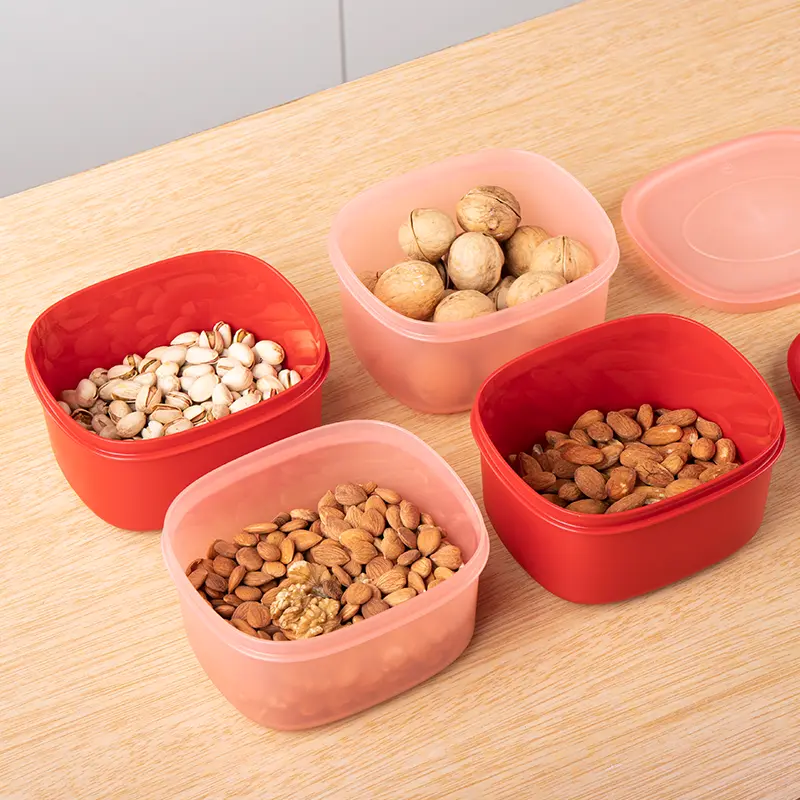 【ANJUKE】UltraLite Box | Reusable Plastic Airtight Food Storage Containers with Lids, Keeps Fruit, Vegetables Fresh Longer, Perfect for in the Fridge Travel On-The-Go or Lunch oatmeal cup