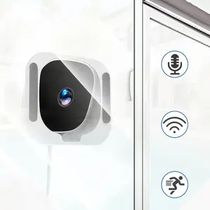 Indoor Window Security Camera,2.4GHz WiFi 1080P Camrea,AI Human & Motion Detection,Anti-glare and Reflection,Color Night Vision,Camera Systems,Local and Cloud Storage,Pet Monitoring,Wall CCTV,Easy&Quick Install,24/7 Recording,Home Security Cameras