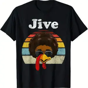 Vintage Retro Thanksgiving Turkey Day Humorous Face Graphic Tee Design