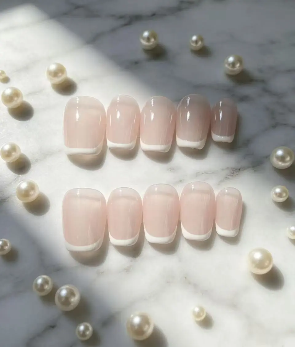 Press-On Nails French Tips Kit, Easy At-Home Nail Art Set for Beauty & Personal Care