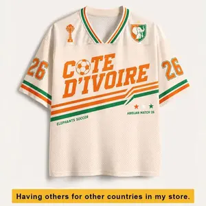 Côte D'Ivoire Soccer Jersey, Ivory Coast Retro Shirt, Custom Name Number Jersey, Elephants Football Fan Gift