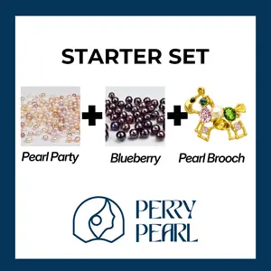 【Starter Set】Pony Brooch+Pearl Party+Blue Berry