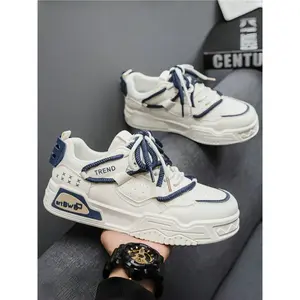 Men’s colorblock fashion sneakers, casual street-style running shoes, athletic shoes, shock absorption, lightweight comfort, all-season wear