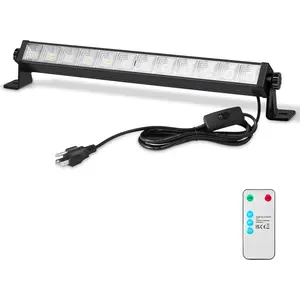 1 Pack 24W LED Shop Lights with Remote – 5400 lm 6000 K Daylight, 6.5 ft Plug-in Cord with Inline Switch, 180° Tilt, Graphene Cooled – Linkable Garage, Workshop, Warehouse, Yard Lighting