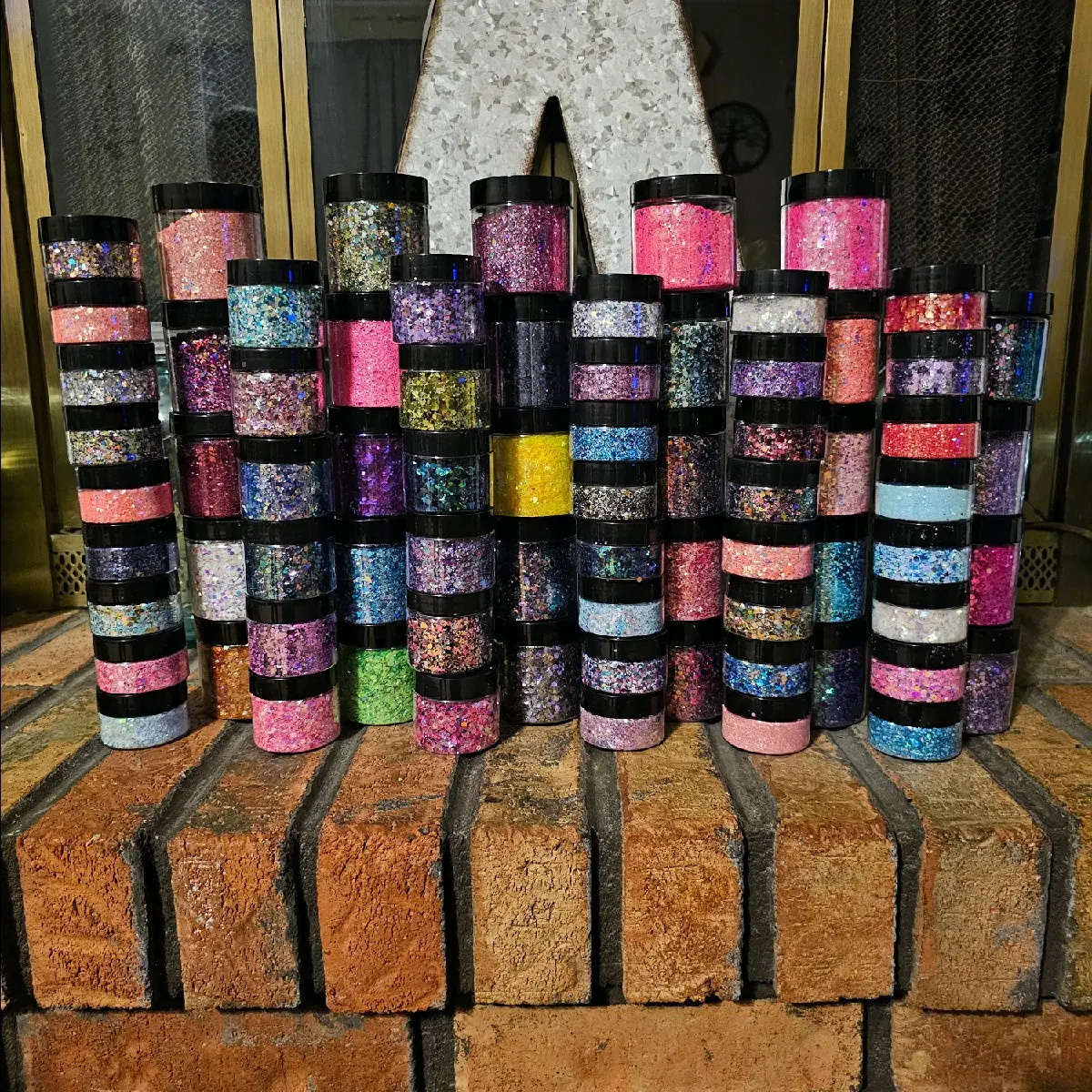 21lb Glitter Jar Bundle - 32 4oz, 13 2oz, 53 1oz, 208 10g Jars