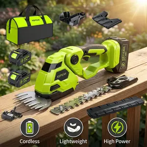 21V Cordless Hedge Trimmer with Battery and Charger, 220mm Blade Electric Shrub Trimmer, Portable Garden Bush Trimmer with Storage Bag and Blade Guard