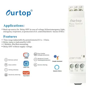ATRP17G00 3 Phase Control Relays 0.1s-15min Phase Sequence Relay