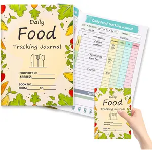 1 Pcs 5.8×8.3 inch Food Journal Diary Food Tracker Daily Calorie Counter Book with Breakfast Lunch Dinner and Snack Sections for Nutrition Tracking