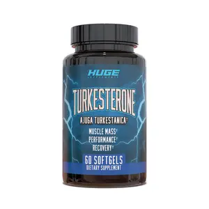Huge Supplements Turkesterone Supplement (500mg) Ajuga Turkestanica Extract (60 Softgels)