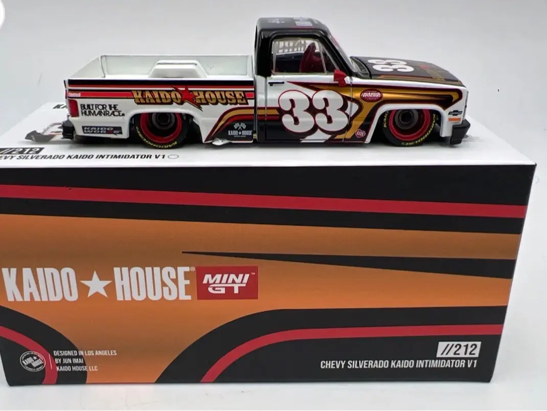 Chevrolet Silverado "Intimidator V1" Model Vehicle Toy Car - 33 Numbering, Custom Kaido Works Wheels, Kaido House Racing Decals