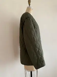 Peruvian Connection Relaxed Quilted Jacket — Army Green | Size Small