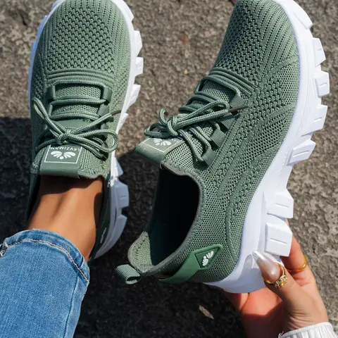 Women's Breathable Knit Lightweight Comfortable for Outdoor Jogging Running Sneakers Knitted Running Shoes sporty running shoes Running Sports Shoes Running Sports Footwear