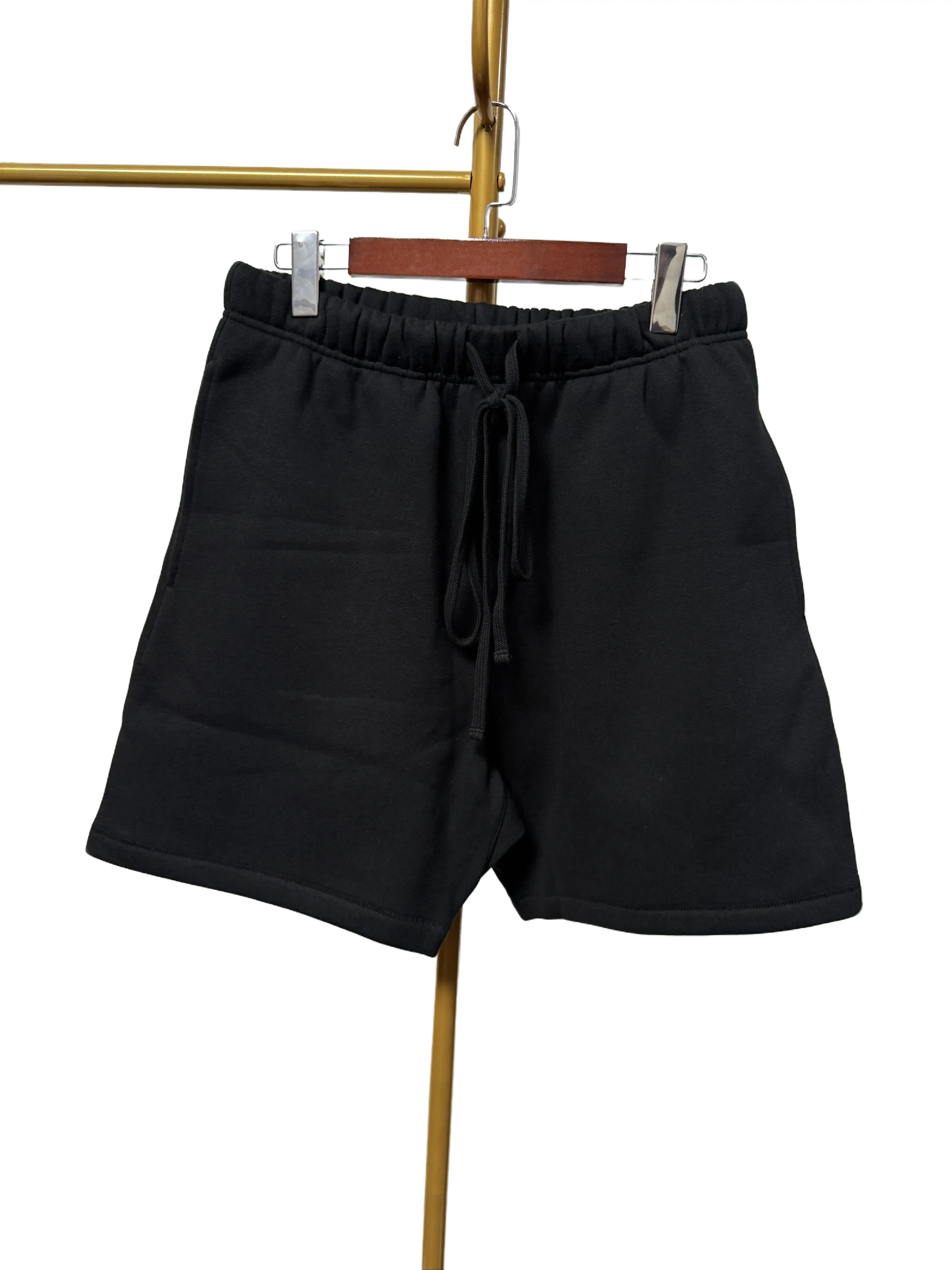Men's Heavyweight Cotton Fleece Shorts, Relaxed Fit Basic Streetwear and Lounge Style with Drawstring Waist and Side Pockets, Fabric