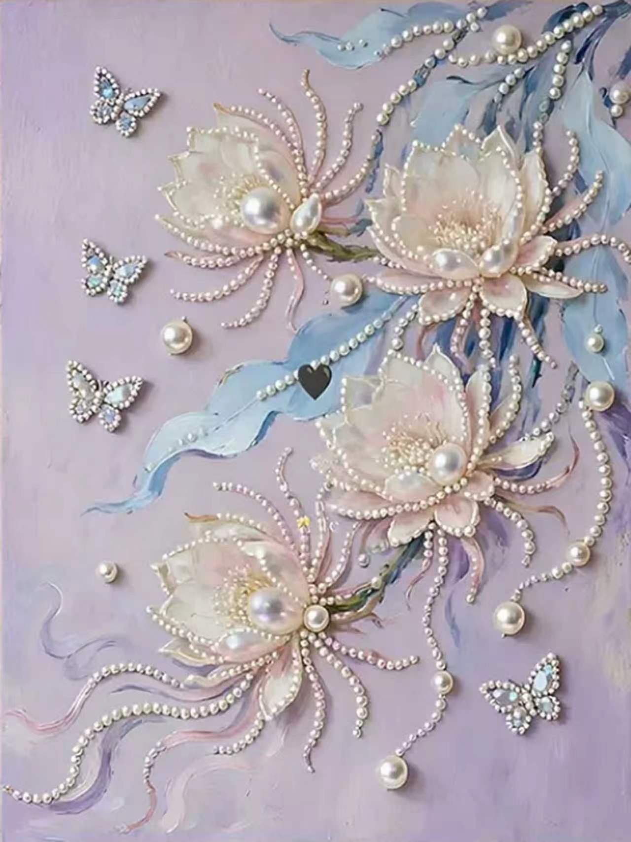 Shining Pearl DIY Art Painting - Easy for beginners, a exquisite handcrafted light luxury choice, elegant finished piece that brings artistic flair to your home space