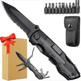 AWEE Men's Gift, Gifts for Men Him Dad, Pocket Multitool tool, Christmas Stocking Stuffers for Men, Anniversary Birthday Gifts for Husband, Boyfriend, Guy, Groomsmen, Fathers Day, Gadget for Hiking, Camping, Outdoor
