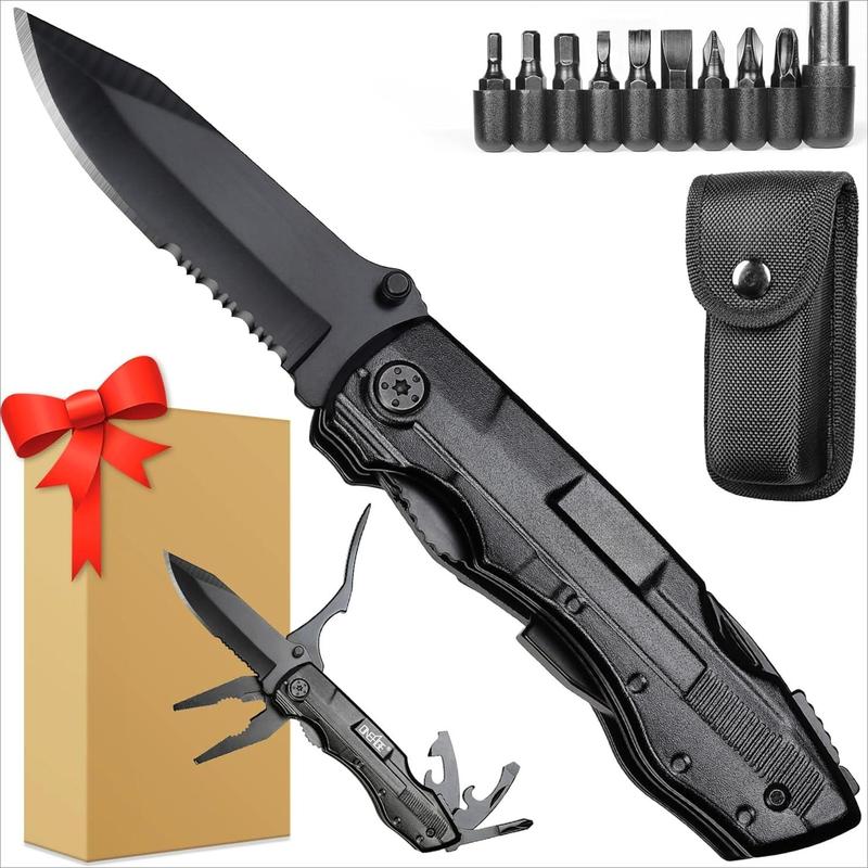 AWEE Men's Gift, Gifts for Men Him Dad, Pocket Multitool tool, Christmas Stocking Stuffers for Men, Anniversary Birthday Gifts for Husband, Boyfriend, Guy, Groomsmen, Fathers Day, Gadget for Hiking, Camping, Outdoor