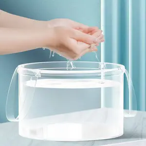 Portable Bucket Travel Laundry Bag Foldable Basin Portable Camping Vegetable Washing Transparent Foldable Basin Outdoor Washing
