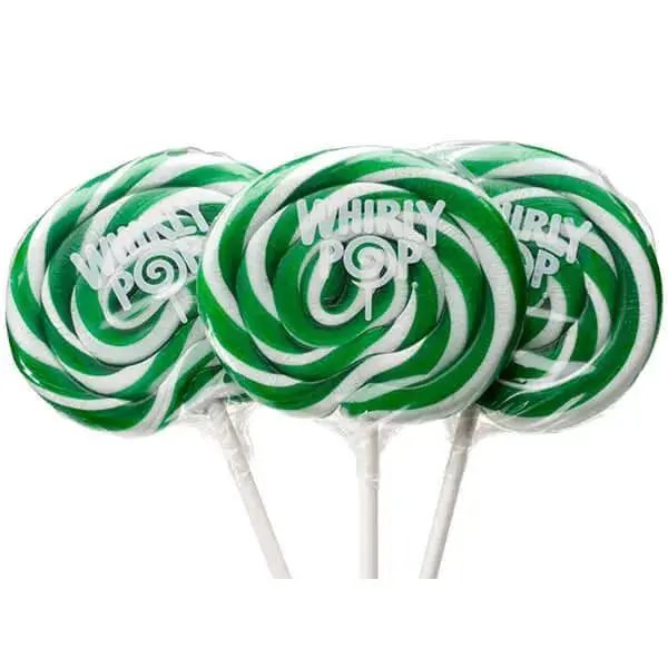 Whirly Pop 1.5-Ounce Swirl Suckers - Green: 24-Piece Display Whirly Pop 1.5-Ounce Swirl Suckers - Green: 24-Piece Display
