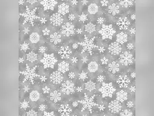 Snow Crew Flannel | Gray Snowflakes by Barb Tourtillotte for Henry Glass | F1288-90