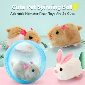 Interactive Plush Rolling Ball Toy for Kids, Smart Rabbit Squirrel Spin Toy, Indoor Outdoor Fun, Ideal Gift for Ages 3+