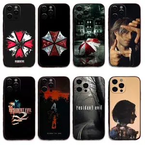 Game R-Resident Evil Phone Case For iPhone 16,15,14,13,12,Pro,Max,Plus,Soft Black Cover