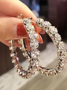 Fashion Big  Hoop Earrings for Women Ring, High Quality Earrings, Valentine's Day Christmas Gift, Bridal Wedding Engagement Jewelry, Daily Wear Decorative Accessories