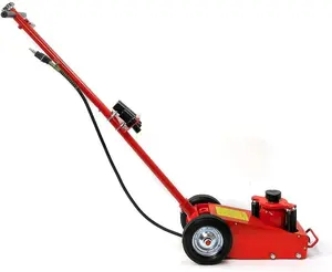 22 Ton Air Hydraulic Floor Jack for Heavy Duty Trucks & Tractors – Low Profile (9"-17.7"), 4 Adapters, 46" Adjustable Handle – 44,000 lbs Capacity