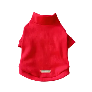 Red Ribbed Turtleneck