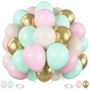 Pastel Pink, Green & Gold Balloon Set Nutcracker-Inspired Winter Wonderland Party Decor
