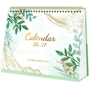 Desk Calendar 2026-2027, Jul. 2026 to Dec. 2027, Standing Flip Desktop Calendars 2026-2027, 10" x 8.3", Small Desk Calendar with Thick Paper, 2027 Calendars with  -Wire