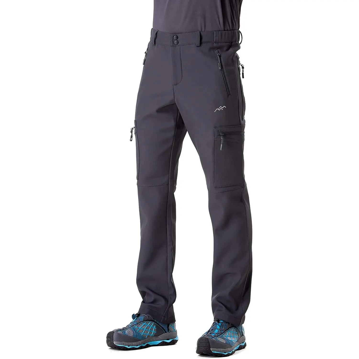 Men's Fleece-Lined Insulated Softshell Trouser, Water-Resistant, Wind-Resistant Menswear for Outdoor Festive Gifting